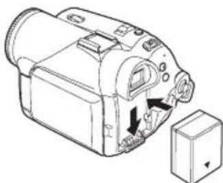PANASONIC NV-GS78 - Fitting the battery - 1