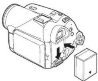 PANASONIC NV-GS78 - 安装电池 - 1