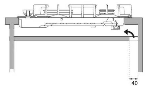 LA GERMANIA P905LLAGGN - INSTALLING THE HOB ABOVE A CUPBOARD OR DRAWERS - 2