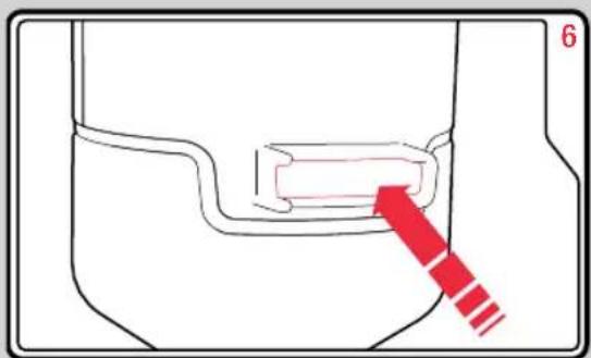 Diagram of a mechanical component with a red arrow indicating direction, no text or symbols present
