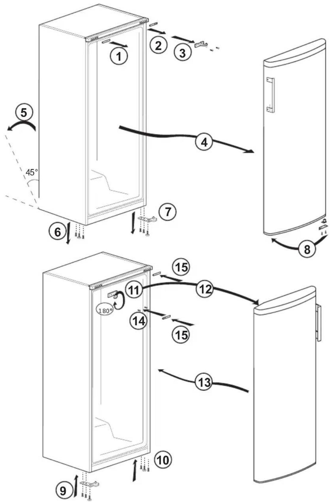 BEKO RFNE312K21X - Ajuste dos pés - 2