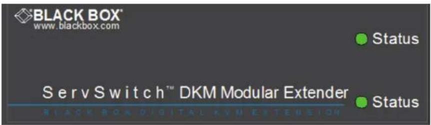BLACK BOX® www.blackbox.com ServSwitch™ DKM Modular Extender BLACK BOND DIGITAL KVM EXTENSION Status Status