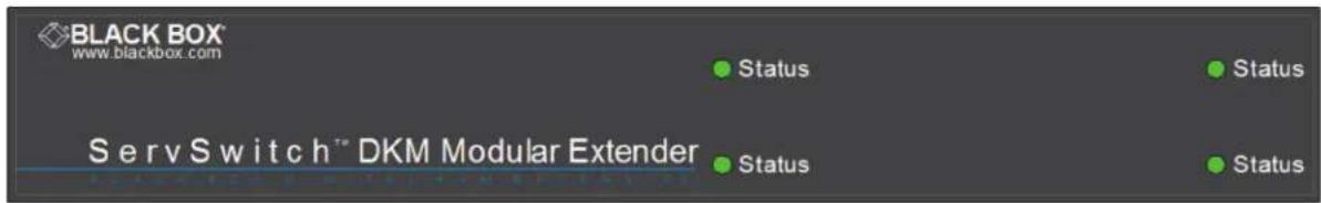 BLACK BOX® www.blackbox.com ServSwitch™ DKM Modular Extender Status Status Status