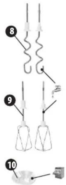 Diagram showing three steps of a hanging hook with labeled parts: wire, clamps, and base.