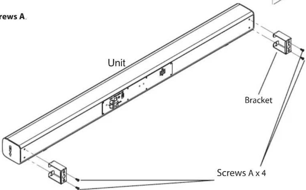 Screws A. Unit Bracket Screws A x 4