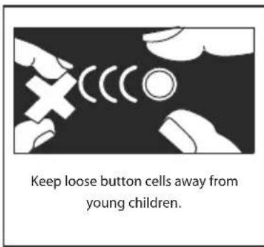 Keep loose button cells away from young children.