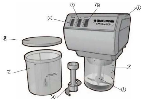 BLACK-DECKER "SPACEMAKER" ① ② ③ ④ ⑤ ⑥ ⑦ ⑧ ⑨