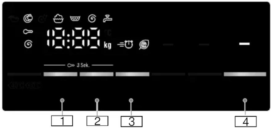 8:00 kg ≡ 3 Sek. 1 2 3 4