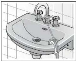 Illustration of a standard bathroom sink with faucet and sink (no text or symbols)