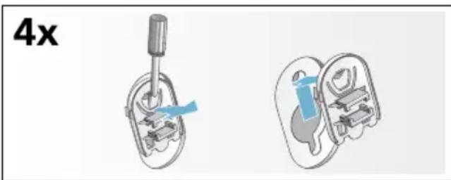 Two technical diagrams showing mechanical components with no visible text or symbols