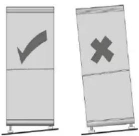 Two vertical panels with checkmarks and an 'X' symbol, likely indicating approval or cancellation status.