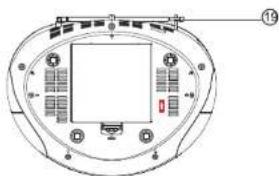 Technical diagram of an electronic device with labeled components and numbered annotation