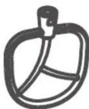 Simple line drawing of a mechanical ring or loop (no text or symbols)
