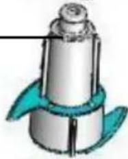 Illustration of a mechanical component with a cylindrical shaft and flanged base (no text or symbols)