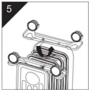 Diagram of a mechanical device with rotating components and a directional arrow (no text or symbols)