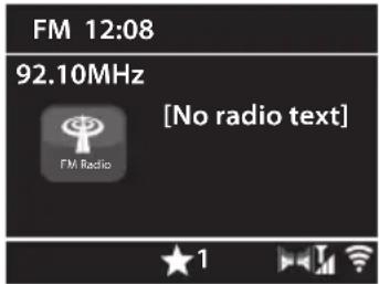 FM 12:08 92.10MHz [No radio text] FM Radio