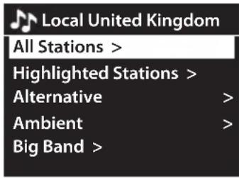 Local United Kingdom All Stations > Highlighted Stations > Alternative > Ambient > Big Band >