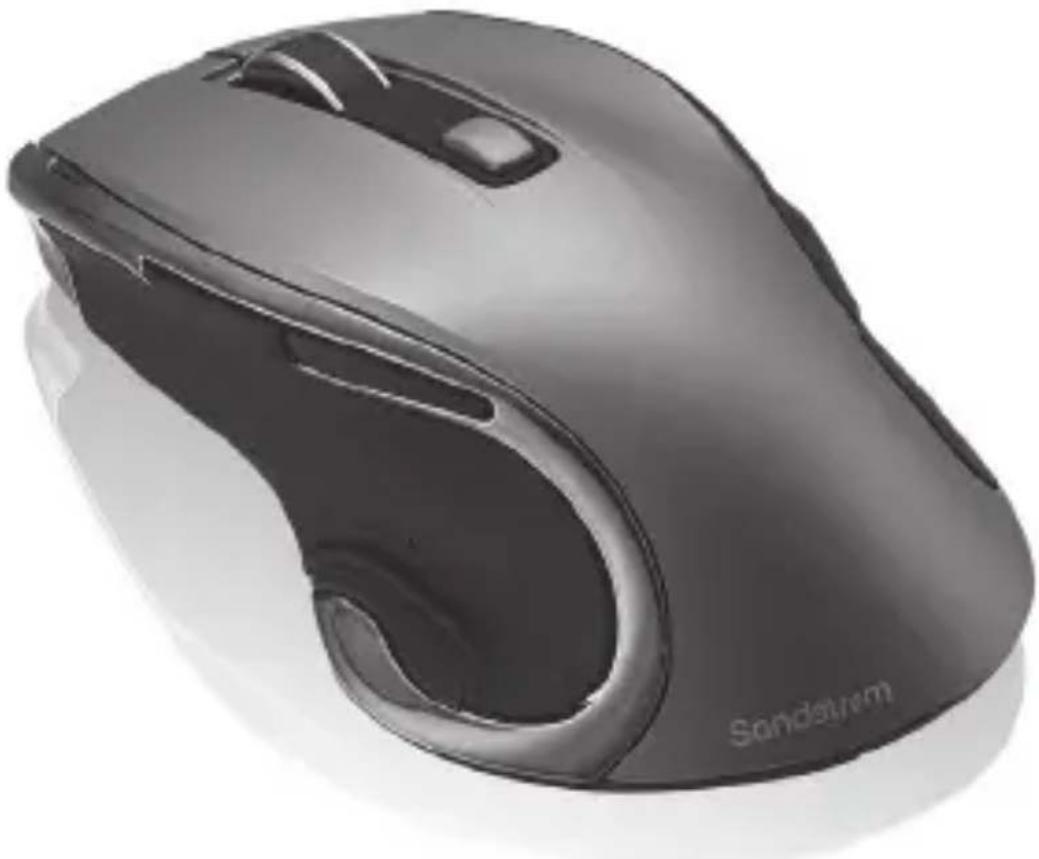 Sandstrøm SMWLHYP15 - Long-life hyper-scroll mouse with Bluetrace - 1