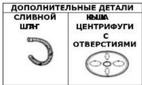 ДОПОЛНИТЕЛЬНЫЕ ДЕТАЛИ СЛИВНОЙ ШЛЯН КУША ЦЕНТРИФУГИ С ОТВЕРСТИЯМИ