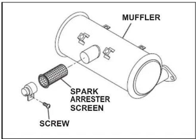 MUFFLER SPARK ARRESTER SCREEN SCREW
