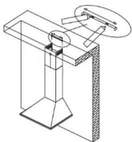 MATSUI MCH60BLK - Attaching the Chimney flue wall bracket - 1