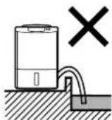 MITSUBISHI MJ-E16SX-A1 - How to set up the drainage hose - 2