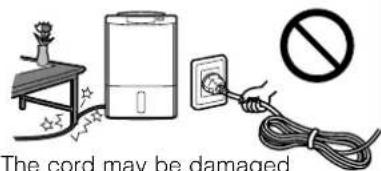 The cord may be damaged