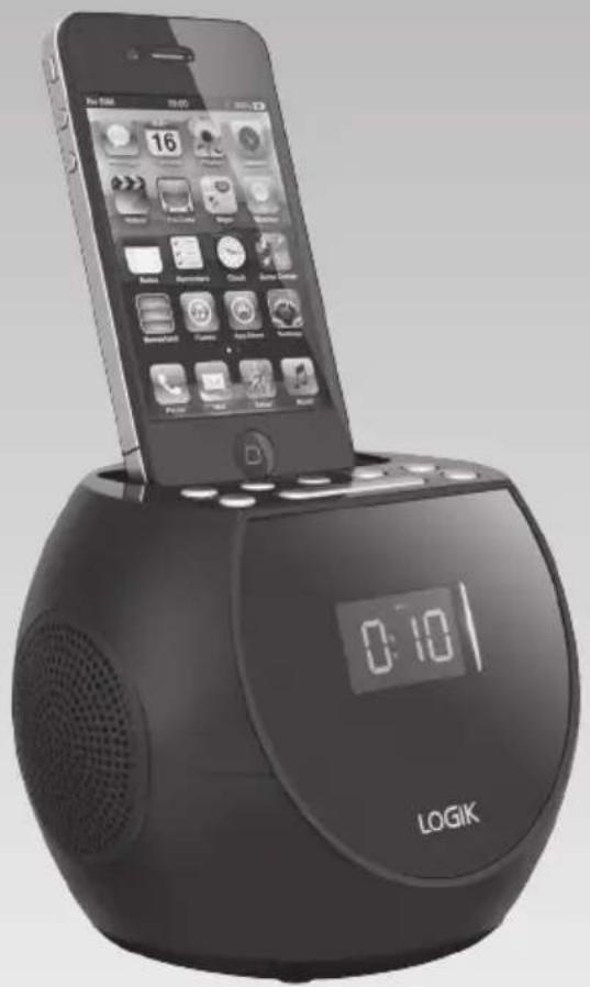 Logik LCRIP12 - Clock Radio with Dock - 1