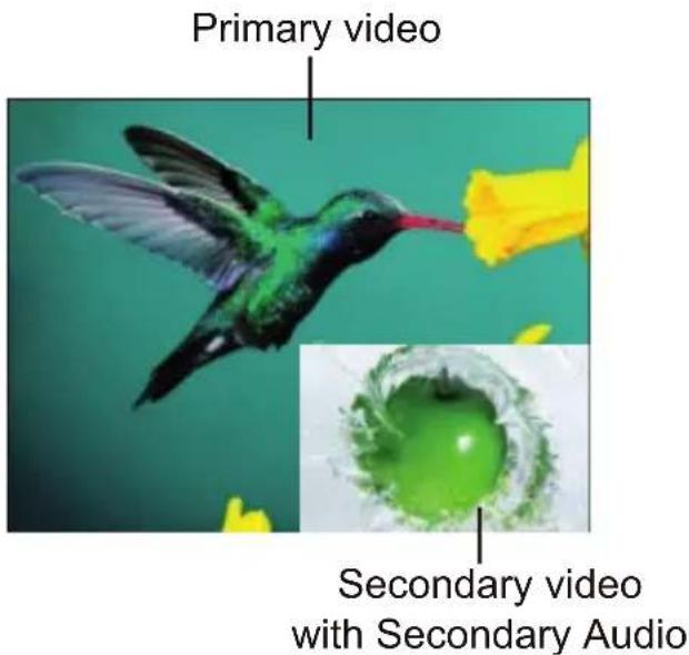 Primary video Secondary video with Secondary Audio