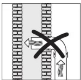 Diagram showing a crossed-out mechanical or structural component with directional arrows and wavy internal lines, likely indicating movement or force.