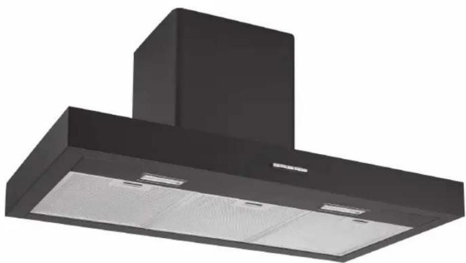 Logik L90CHDB17 - 60cm/90cm Black T-box Chimney Hood - 2