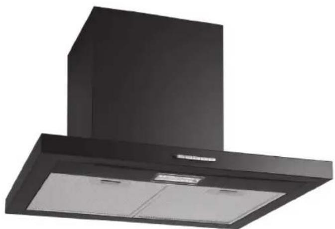 Logik L90CHDB17 - 60cm/90cm Black T-box Chimney Hood - 1