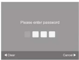 Please enter password ◀ Clear Cancel ►