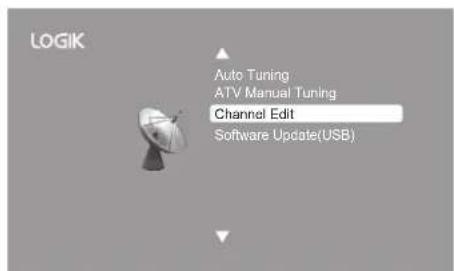 LOGIK Auto Tuning ATV Manual Tuning Channel Edit Software Update(USB)