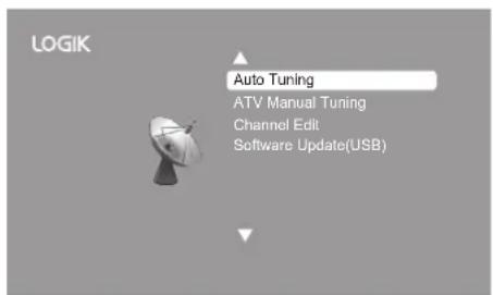 LOGIK Auto Tuning ATV Manual Tuning Channel Edit Software Update(USB)