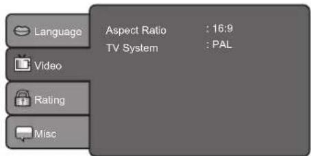 Language Aspect Ratio : 16:9 TV System : PAL Video Rating Misc