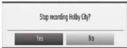 Stop recording Holby City? Yes No