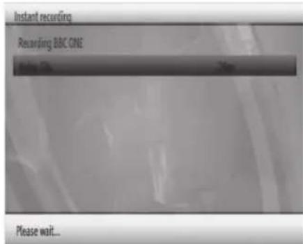 Instant recording Receiving BBC ONE Please wait...
