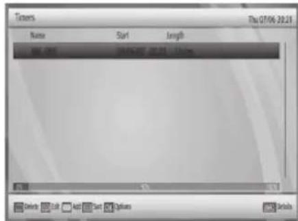 Timers Date 07/06 20:21 Name Start Length End Date 07/06/2021 08/01 Options Delete Edit Add Sort Options Details