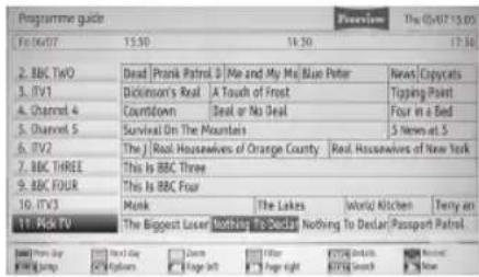 Programme guide File: 04/07 15:05 Dead | Prank Patrol | [Me and My Me] Blue Peter News Copycats 1. ITV1 Dickinson's Real | A Touch of Frost Tipping Point 4. Channel 4 Countdown | Seal or No Deal Four in a Bed 5. Channel 5 Survival On The Mountain 5 News at 5 6. ITV2 The | Real Housewives of Orange County | Real Housewives of New York 7. BBC THREE This Is BBC Three 9. BBC FOUR This Is BBC Four 10. ITV3 Munk | The Lakes | World Kitchen | Twenty an 11. ROK TV The Biggest User! Nothing To Declar! Nothing To Declar! Passport Patrol Prem Day | Next Day | Down | Filter | DVD Details | None! Up to Up | Up to Up | Up to Up | Up to Up | Up to Up | 11: ROK TV