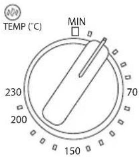 TEMP (°C) MIN 230 70 200 150