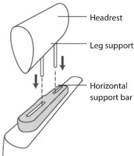 Headrest Leg support Horizontal support bar