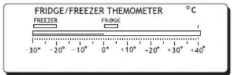 FRIDGE/FREEZER THEMOMETER °C FREEZER FRIDGE -30° -20° -10° 0° +10° -20° +30° +40°
