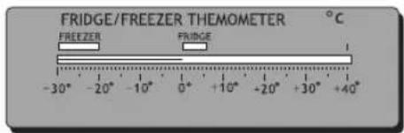 FRIDGE/FREEZER THEMOMETER °C FREEZER FRIDGE -30° -20° -10° 0° +10° -20° +30° +40°