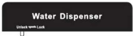 Water Dispenser Unlock Lock