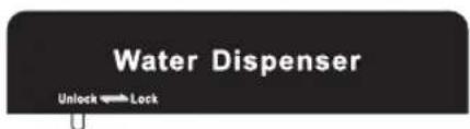 Water Dispenser Unlock Lock