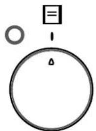 Diagram showing a circle with a symbol and an arrow pointing to it, possibly indicating a relationship or direction.