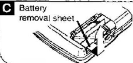C Battery removal sheet