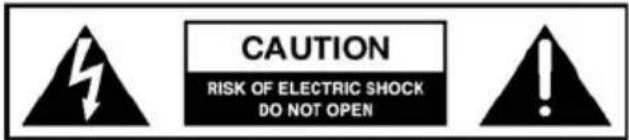 CAUTION RISK OF ELECTRIC SHOCK DO NOT OPEN