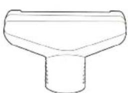 Simple line drawing of a mechanical component resembling a funnel or handle (no text or symbols)